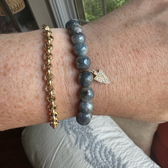 Sydney Evan Beaded Charm Bracelet with 14k Gold and Diamond Charm - Picture 3 of 12